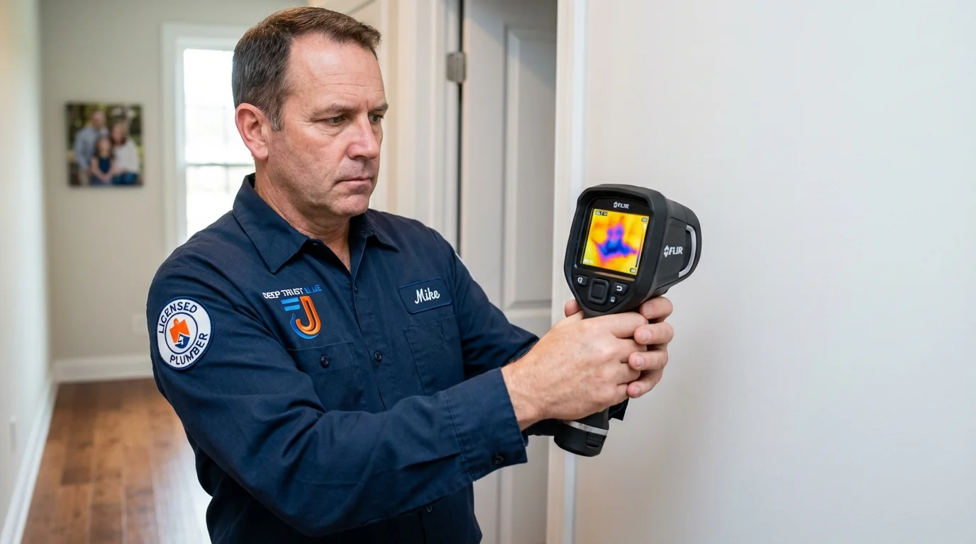Thermal imaging leak detection by Johns Plumbing LLC in Spencerport